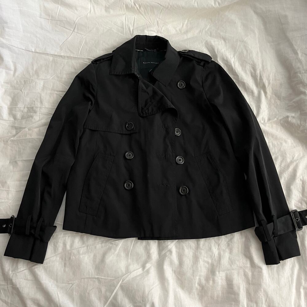 BANANA REPUBLIC | Black Short Trench Jacket | XS